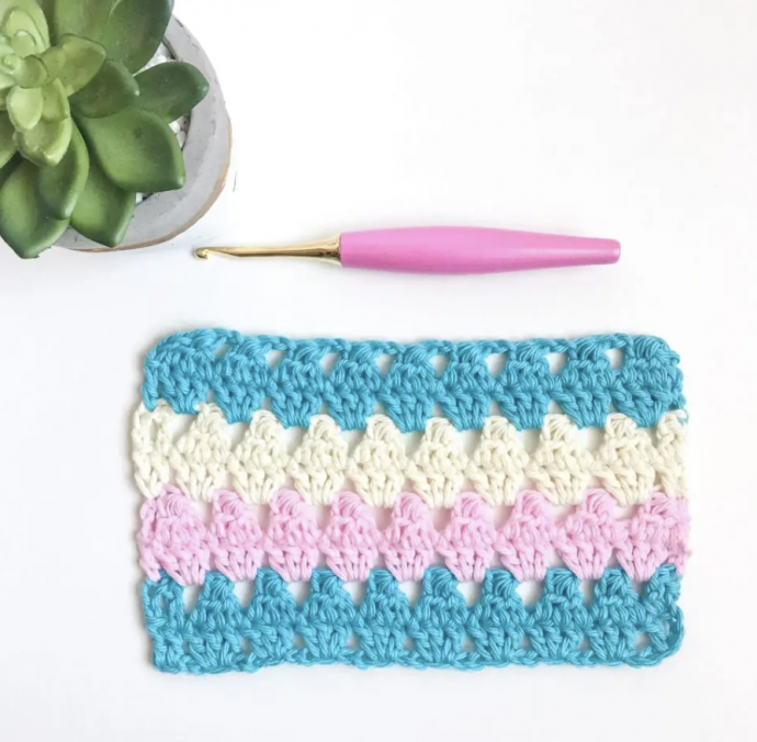 Granny Triangle Crochet Stitch Photo Tutorial