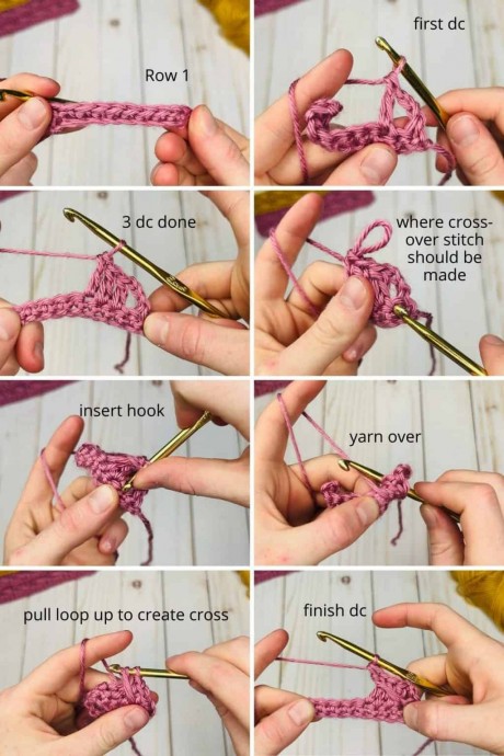 How to Crochet the Cross Over Stitch Photo Tutorial