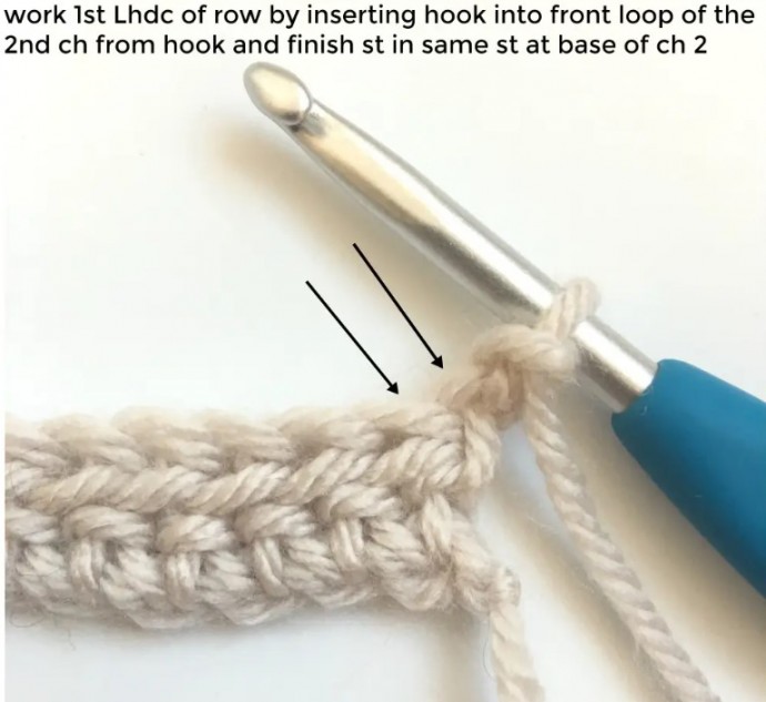 How to Crochet Linked Half Double Crochet Stitch (Lhdc) Photo Tutorial