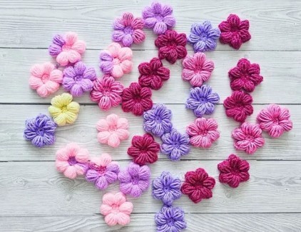 Crochet Puff Flower Pattern