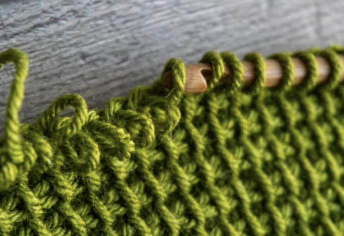 How to Fix a Dropped Stitch in a Flat Row of Tunisian Crochet