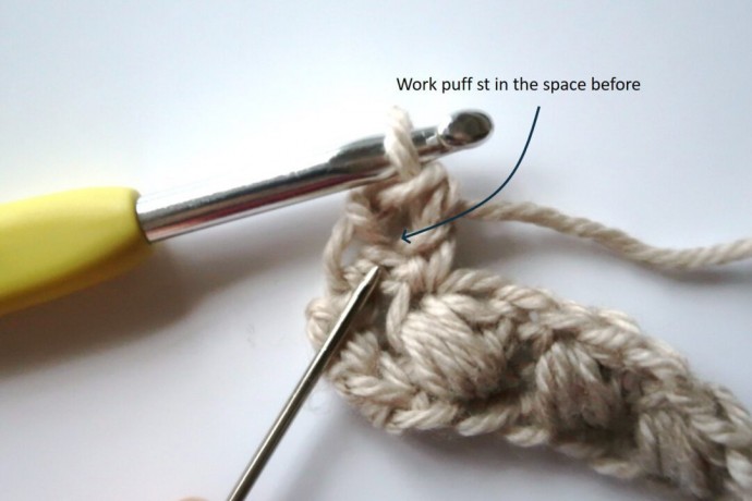 Braided Puff Crochet Stitch Photo Tutorial