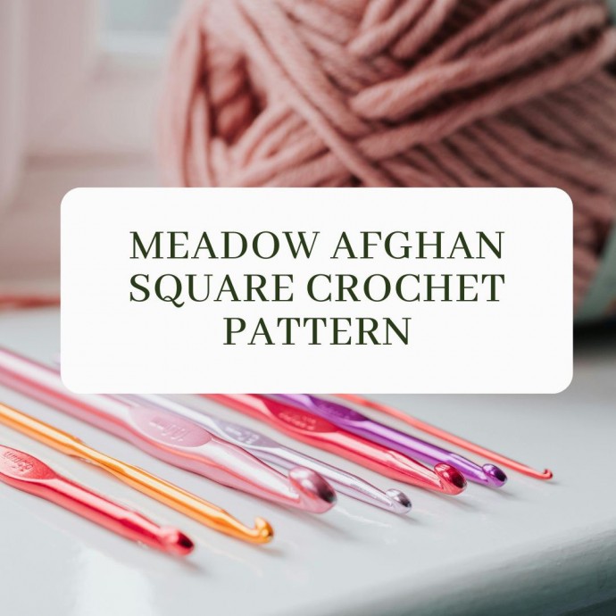 Meadow Afghan Square Crochet Pattern