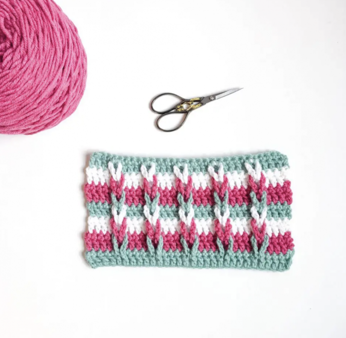 Braided Loops Crochet Stitch: A Symphony of Texture and Color