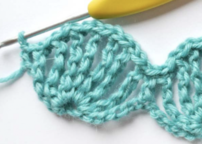 Crochet Rhombe Shell Stitch