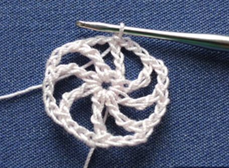 Crochet Wheel Circle Edging Tutorial