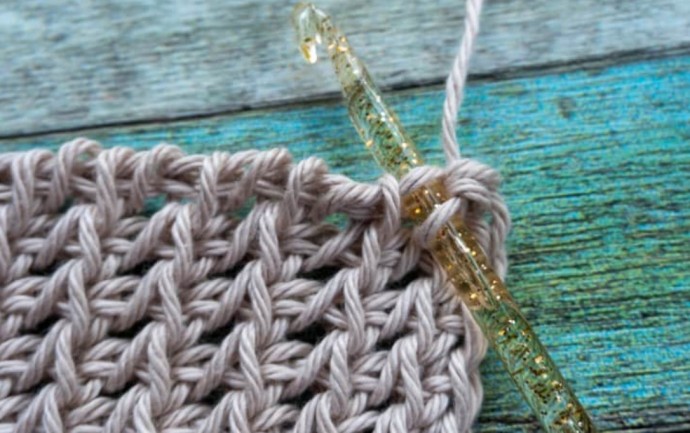 How to Crochet the Tunisian Yarn Over Lace Stitch Photo Tutorial