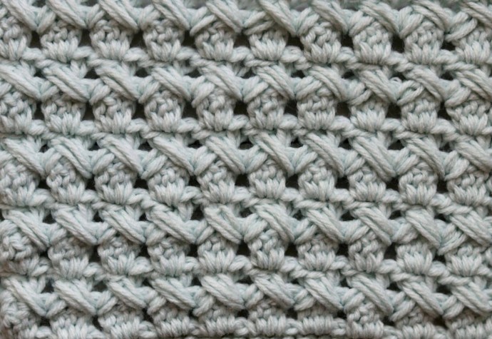 How to Crochet the Crossed Cluster Puff Stitch Photo Tutorial