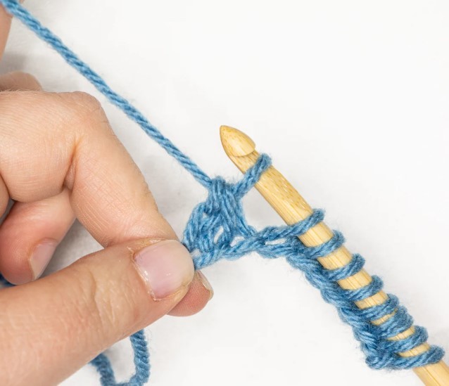 How to Crochet the Tunisian Knit Stitch Photo Tutorial