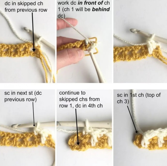 Interlocking Arched Columns Woven Crochet Stitch Tutorial