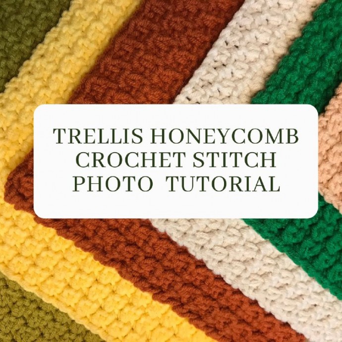 Trellis Honeycomb Crochet Stitch Photo Tutorial