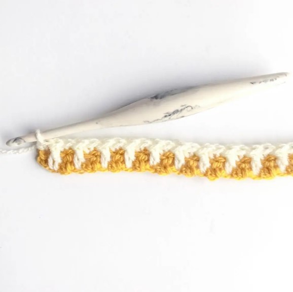 Woven Interlocking Arched Columns Crochet Stitch Photo Tutorial