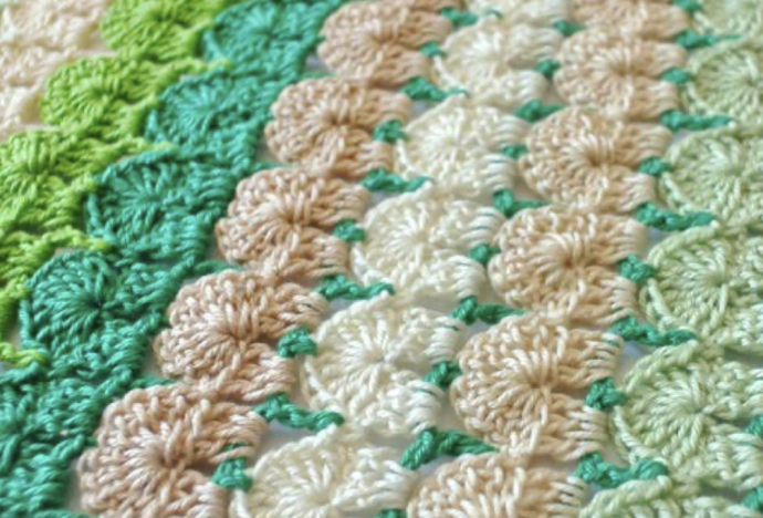 Crochet blocked shell stitch
