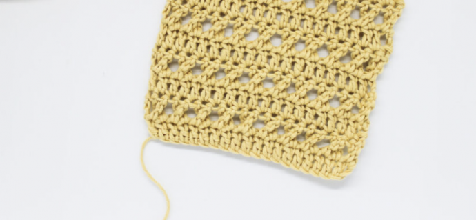 Crossed triple crochet stitch tutorial