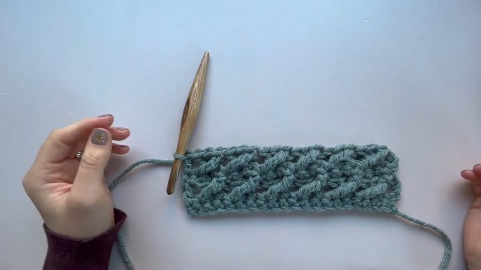 Tweed Twisted Cable Crochet Stitch Photo Tutorial