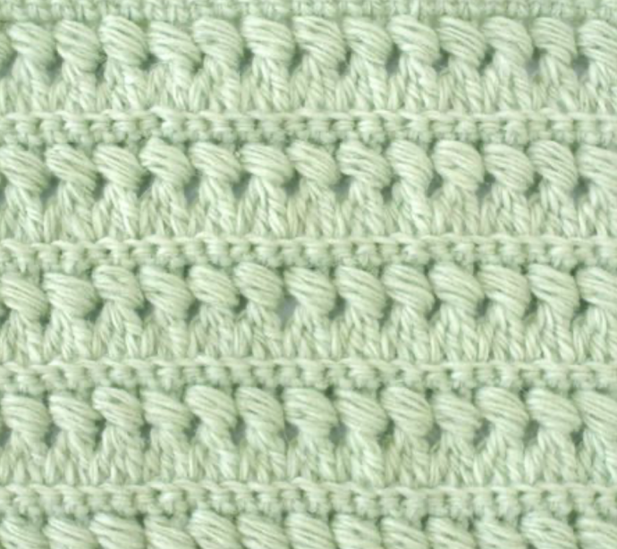 Crochet Lined Textured Puff Stitch