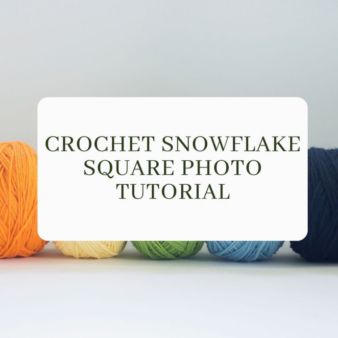 Crochet Snowflake Square Photo Tutorial