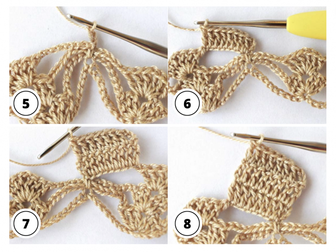 Crochet Square Lace Stitch