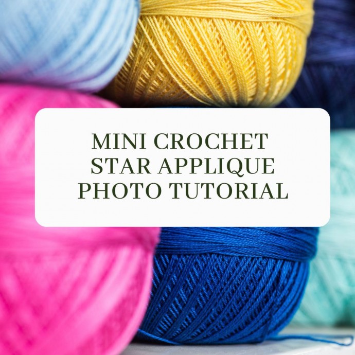 Mini Crochet Star Applique Photo Tutorial