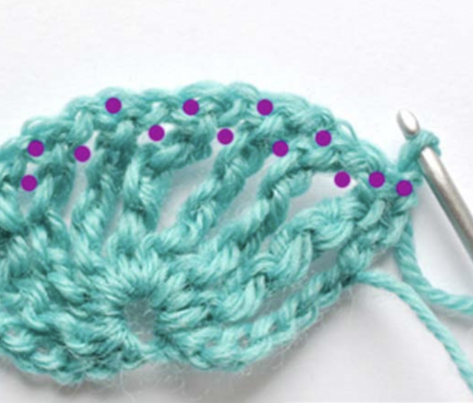 Crochet Rhombe Shell Stitch