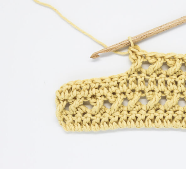 Crossed triple crochet stitch tutorial