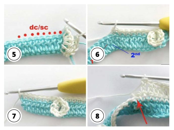 Diagonal Stripes Crochet Stitch Tutorial