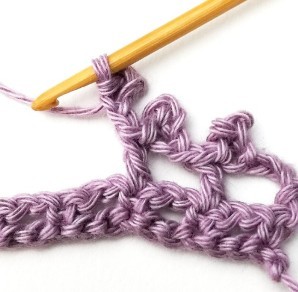 Striped Picot Mesh Crochet Stitch Photo Tutorial