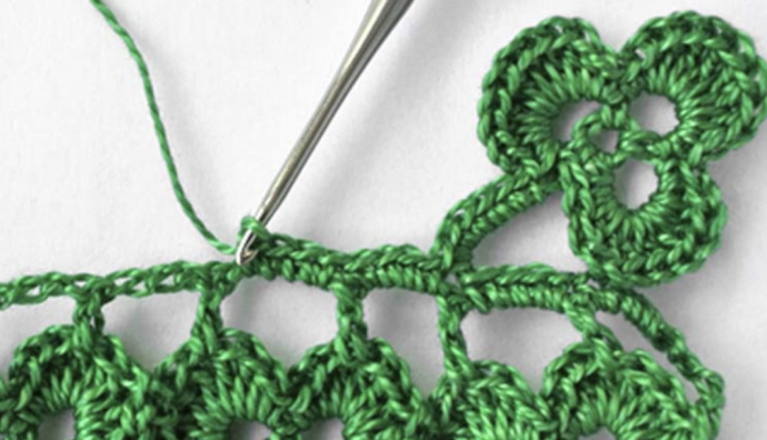 Crochet Lace Leaf Stitch