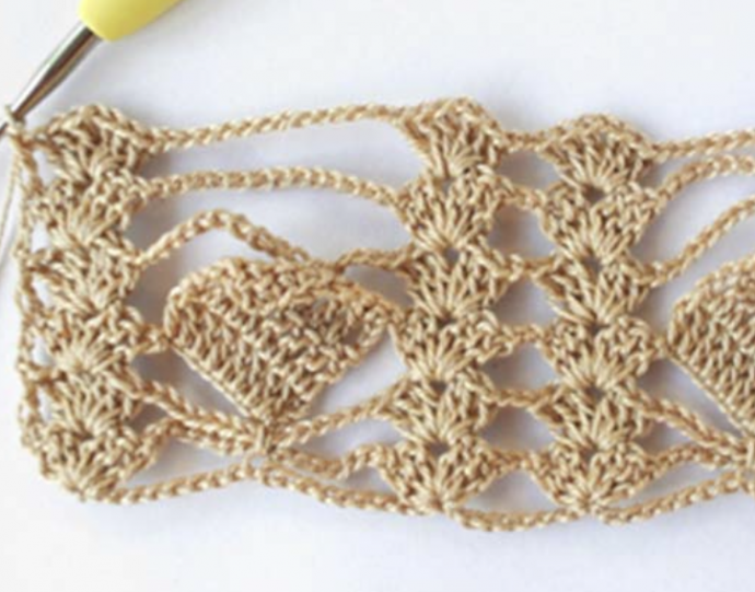 How to Crochet Coloured Square Lace Stitch