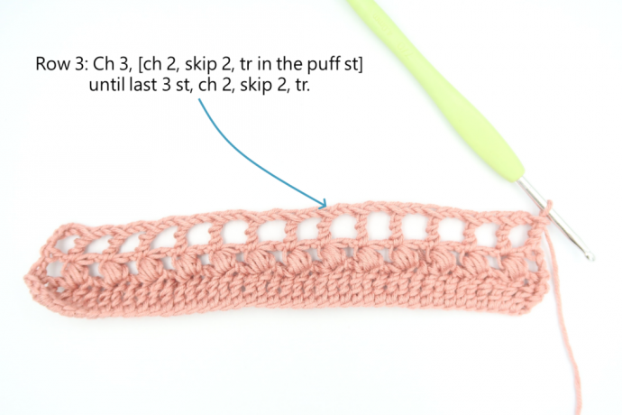 Eyelet Puff Crochet Stitch
