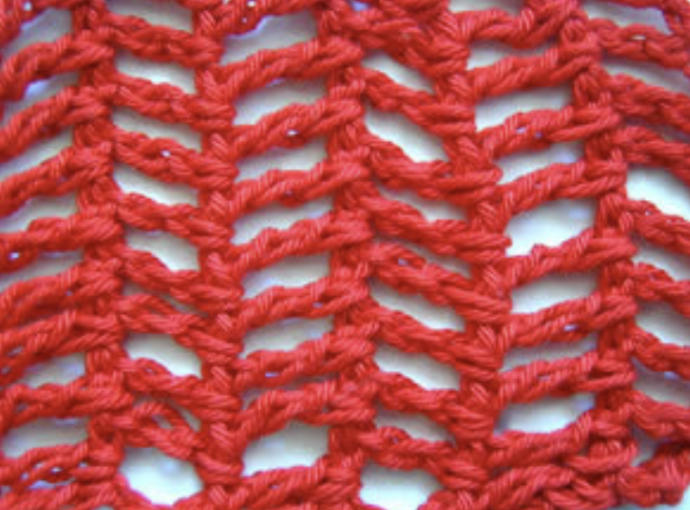 How to Crochet Offset Fish Net Stitch