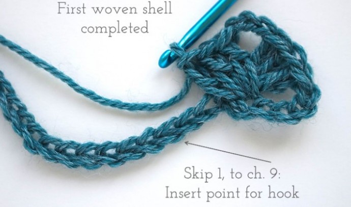 Woven Shell Crochet Stitch Photo Tutorial