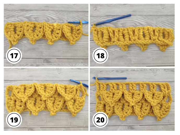 Crocodile Stitch for Thick Yarns