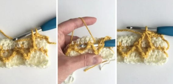 Diamond Waffle Crochet Stitch Photo Tutorial