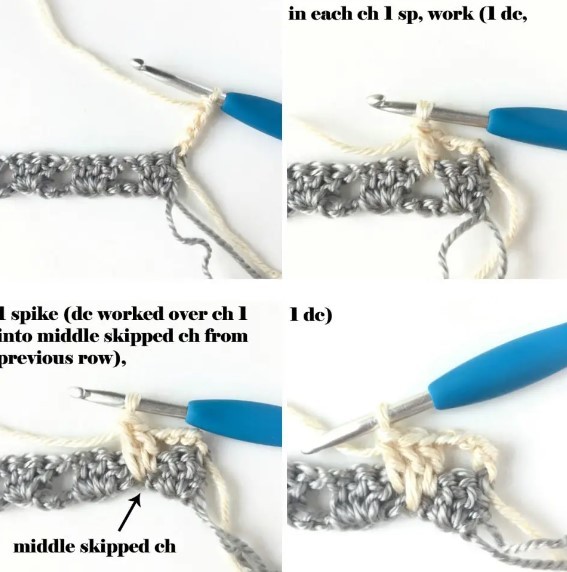 Granny Spike Crochet Stitch Photo Tutorial