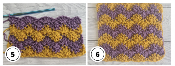 Crochet Interlocking Shell Stitch