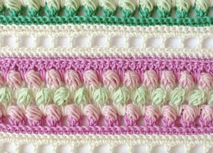 How to Crochet Multicolor Creative Puff Stitch