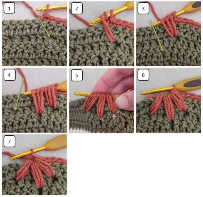 How to Crochet the Leaf Spike Stitch Photo Tutorial