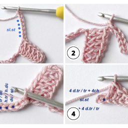 Crochet Textured Hearts Stitch Tutorial