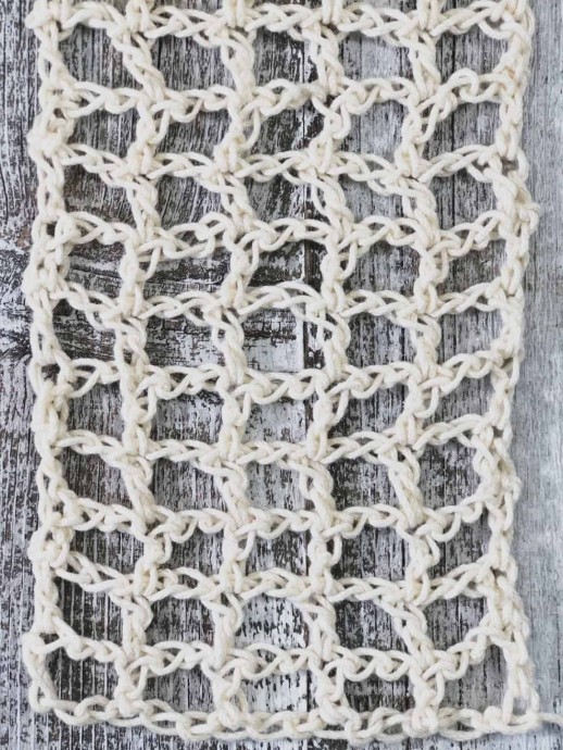 Easy Double Crochet Mesh Stitch Photo Tutorial