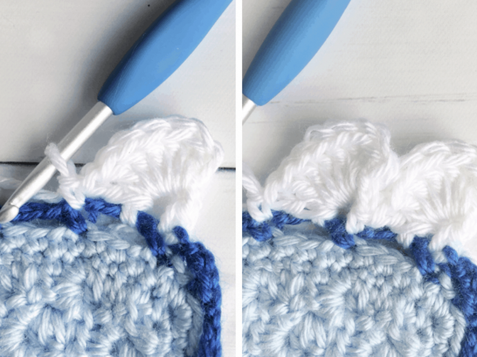 Curling Waves Crochet Border tutorial