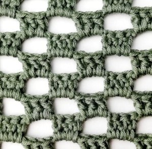Checkered Net Crochet Stitch Photo Tutorial