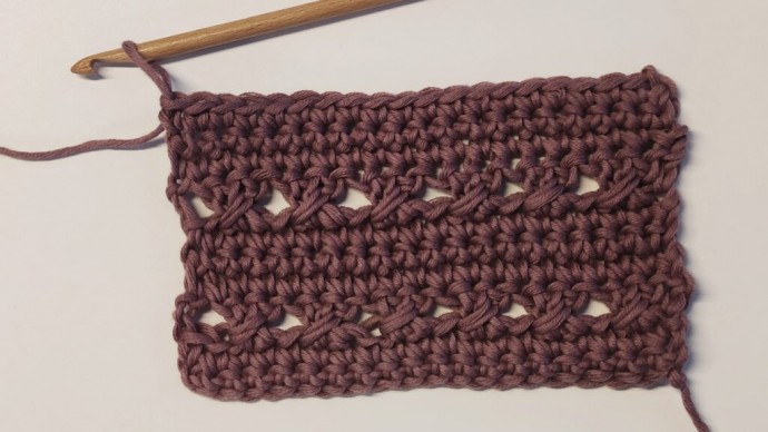 How to Crochet the Crossed Mesh Double Stitch Photo Tutorial
