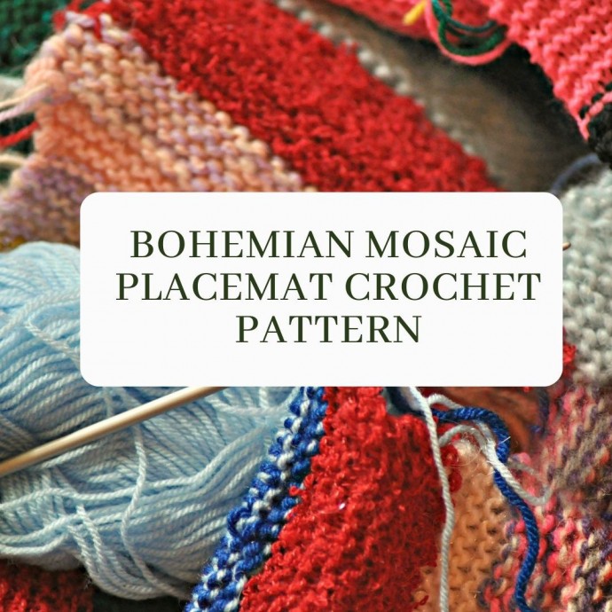 Bohemian Mosaic Placemat Crochet Pattern