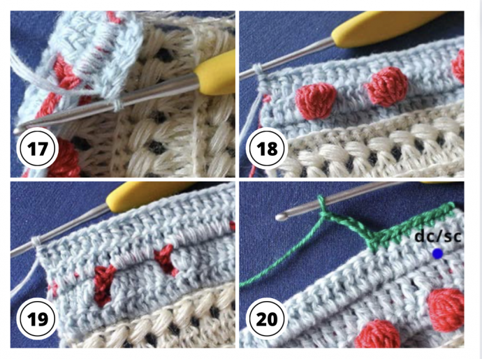 Crochet Textured Cherry Stitch