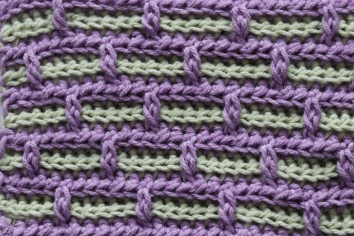 How to Crochet the Layered Brick Stitch Photo Tutotial