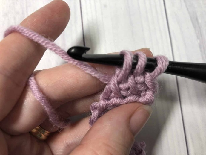 How to Crochet the Linked Treble Stitch Photo Tutorial