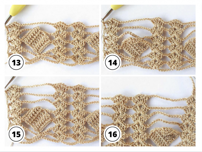 Crochet Square Lace Stitch