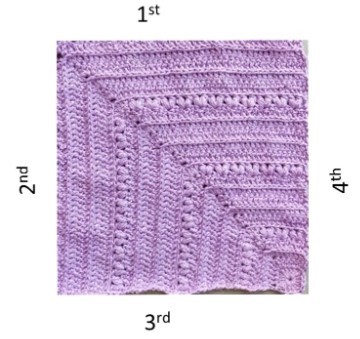 Mitered Tulips Crochet Afghan Square Photo Tutorial