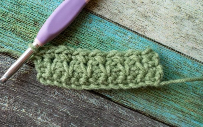 How to Crochet the Double Moss Stitch Photo Tutorial